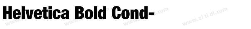 Helvetica Bold Cond字体转换